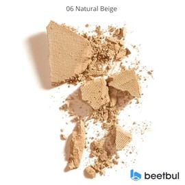 Kit de maquillaje y exfoliación – Polvo compacto Bissú + 1 Almohadilla de terciopelo mediano + 2 Almohadillas de dedos + 1 esponja exfoliante facial (06 Natural Beige)