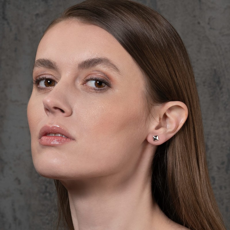 Namana Small Square Earrings for Women Girls 925 Sterling Silver