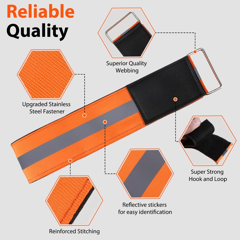 4 Pack Reusable Ladder Straps, Ladder Rack Tie Down Straps,