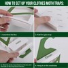 Garsum Clothes Moth Trap,Moth Traps for Clothes, Refillable 6 Packs
