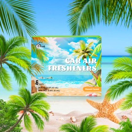 Scent-Hi Lufterfrischer Lüftungsclip, Hawaiil Auto Duft, Auto Lufterfrischer Mit Clip Zur Beseitigung Und Vermeidung Von Gerüchen, 6 Stück x 4ml