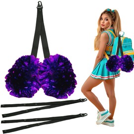 GIURKUU 2 Pack Pom Pom Holder, Pom Pom Holder for Backpack Cheer, Cheer Leader Accessories, Custom Pom Holder for Teenage Girls' Sports (Pom Poms Not Included)