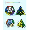 ROXENDA Zauberwürfel Set, Speed Würfel Set mit Pyramide Dodekaeder Speedcube,