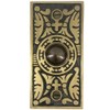 Rectangular Fern Motif Push Button Victorian Doorbell - The Fairmont