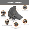 HWmatyCover 73 Inch Patio Hanging Chaise Lounge and Stand Cover