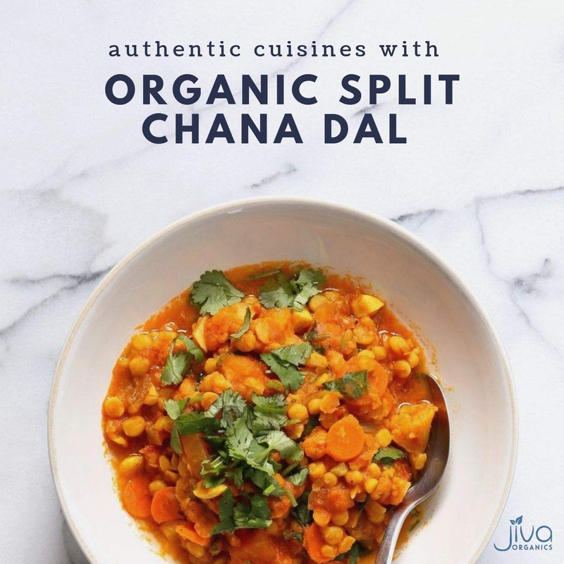 Jiva Organic Chana Dal 2 Pound Bag - Non-GMO, Premium,