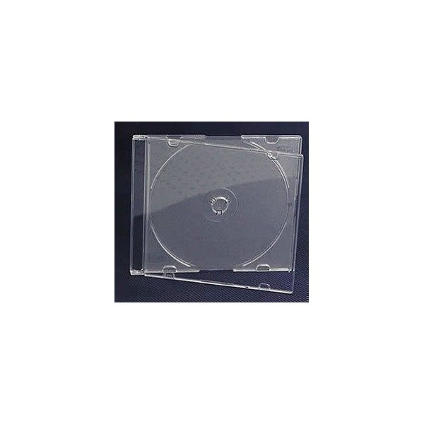 10 Single Slim Frosted Clear CD Jewel Blank Empty New