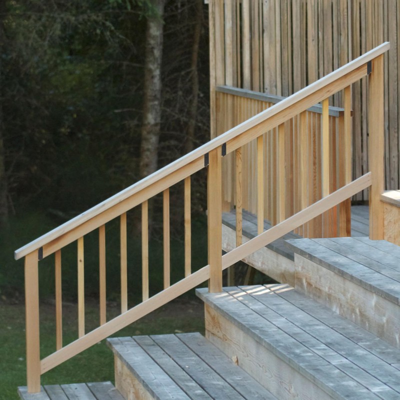 Meruzy 4 PCS Steel Deck Railing Brackets Connectors,Multi-Angle Stair Railing