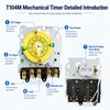 T104M Mechanical Timer Switch (Mechanism Only),208-277 VAC 5HP 40A DPST