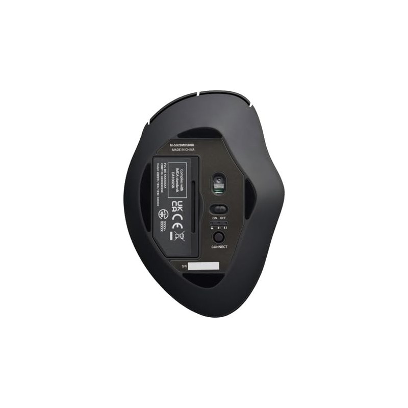 M-SH20MBSKXBK Black USB Wireless Bluetooth 5-Button Wireless Mouse, Medium Size