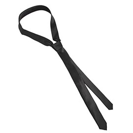 New Mens Solid Black Retro Skinny Necktie 1.5" Tie