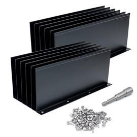 Powrocket 12 Pack Aluminum Gutter Valley Splash Guard,Keep Water from Overshooting The Gutter,for Valley,Corner,or Straight,10 inch Each Piece,Black