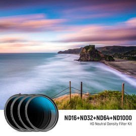 Neewer 72mm ND Lens Filter Set, ND16/ND32/ND64/ND1000, Lens Cleaning Pen, Filter Pouch, HD Filter Accessories Kit Compatible with Canon Nikon Sony Camera Lens