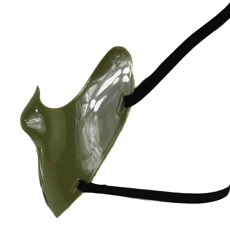 Cannibal Hannibal Plastic Restraint Costume Muzzle Mask w/Elastic Strap (Green)