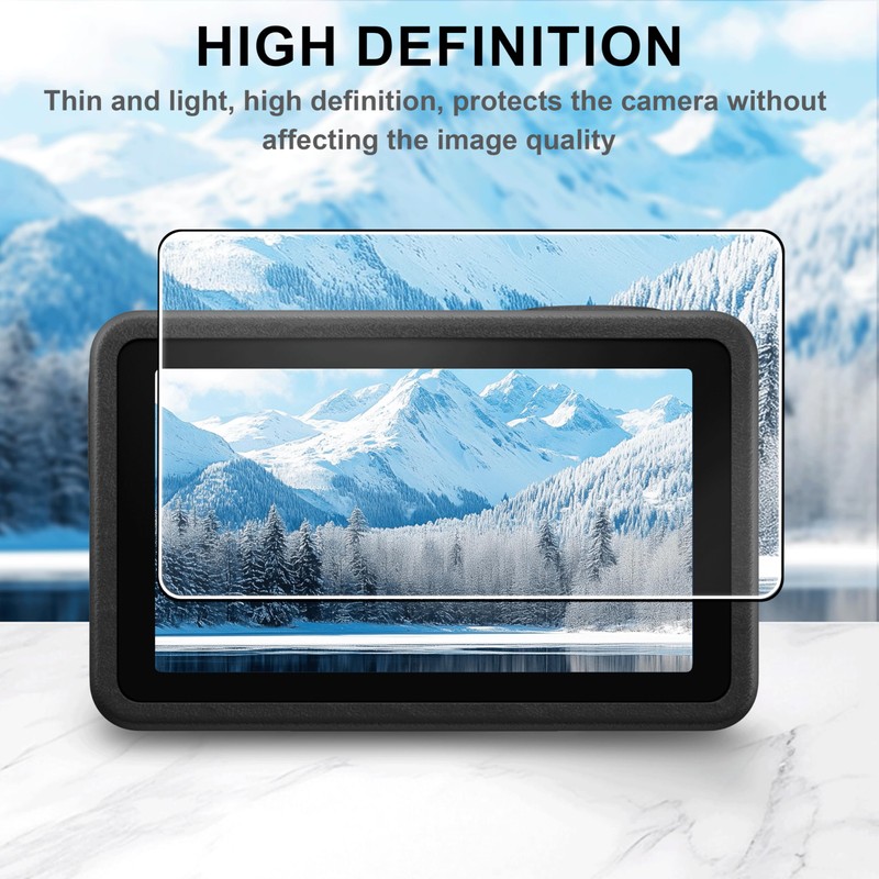 OKFUN 9PCS(3Sets) Screen Protector for DJI Osmo Action 5 Pro,Tempered