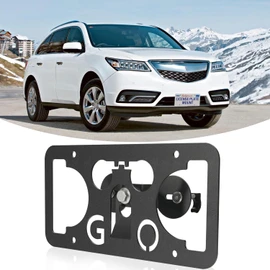 No Drill Plate Holder, Front Bumper Tow Hook License Plate Mount Bracket fits for Acura MDX 2022-2024 4th gen,ZDX 2010-2024, Front License Plate Bracket