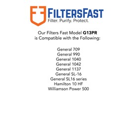 Filters Fast G13PR Compatible Replacement for GeneralAire 990-13 Humidifier Water Panel Filter Pad Evaporative, 9.75x12.25x1.5