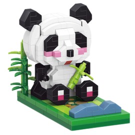 Myweyde Panda Building Blocks, Micro Mini Bricks Red Panda Bamboo/Watermelon/Heart, Mini Panda Building Blocks, Panda Building Blocks Set (Panda - 339Pcs)