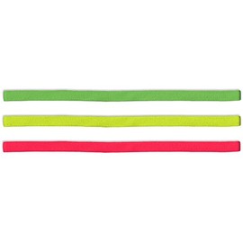 55 Sport Unisex Slim Elastic Headbands - 3 Pack (Neon Pack)