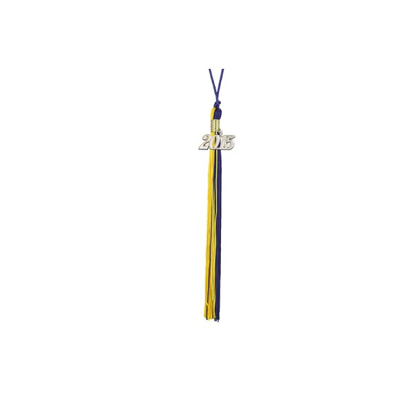 Graduation Tassels with 2015 Year Charm (Royal Blue and Gold)