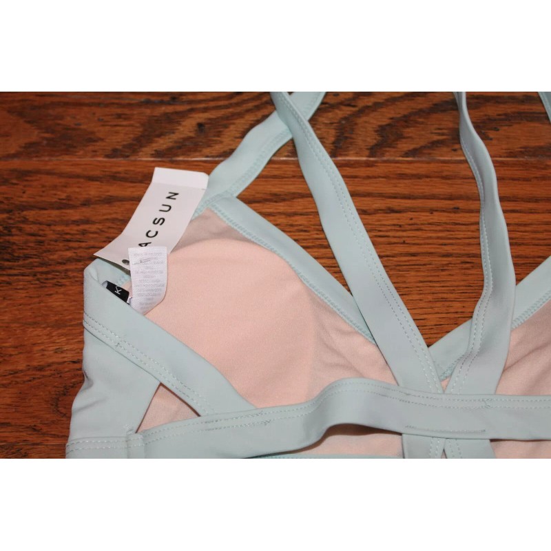 Kendall & Kylie PacSun Sea Green Strappy Bikini Top Style