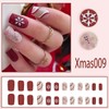 Christmas Press on Nails Medium Square Fake Nails Matte False