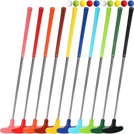 Libima 10 Pack Junior Golf Putter Golf Putters Bulk with 10 Practice Golf Balls for Men and Women Two Way Mini Golf Putter for Left and Right Handed Golfers for Kids Teenagers Adult (27 Inch)