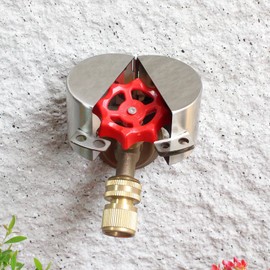 Water Spigot Lock Outdoor Faucet Lock System Gate Valve Lockout Device Hose Bib Lock Childproof Exterior Faucet Locks, Prevent Water Bandit and Stop Unauthorized Water Use, Stainless Steel