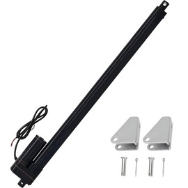JQDML 22 Inch High Speed 1.34"/sec Linear Actuator 12V 88lbs/400N IP65 Waterproof Linear Motion Actuator with Mounting Brackets
