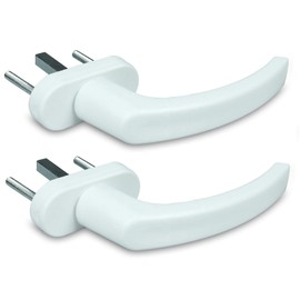Veshy x Aluminium Window Handles in White RAL 9016 - Pin Length 35mm 2