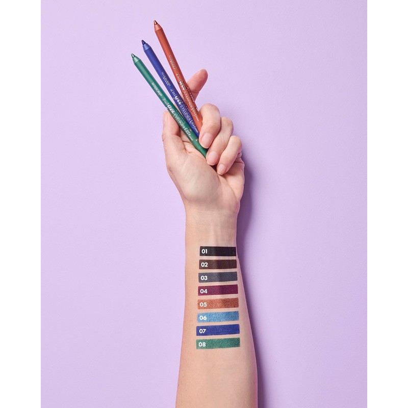 Deborah Milano Kajal 2-in-1 Eyeliner and Waterproof, 04 Aubergine, Long-Lasting,