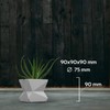 CONCRETTE Flower Pot, Matte White, 9x9x9 cm