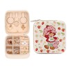 LONGXIN Cute Strawberry Travel Jewelry Case Small Box Organizer Kawaii