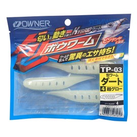 OWNER 82591 Worm TP-03 Wrap Worm Dart #04 Super Glow