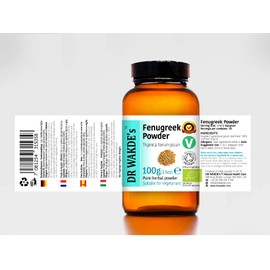 DR WAKDE'S Fenugreek Powder (Methi) - 100g (3.5oz) | Pure, Raw & Dried Powder | Natural Aroma and Freshness | Fine Powder | Vegan | Premium Grade | Nothing Added, Nothing Removed