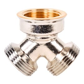 'VARIOSAN Y Splitter 10940, 3/4 "Female x 3/4-Inch Brass/Chrome Plated