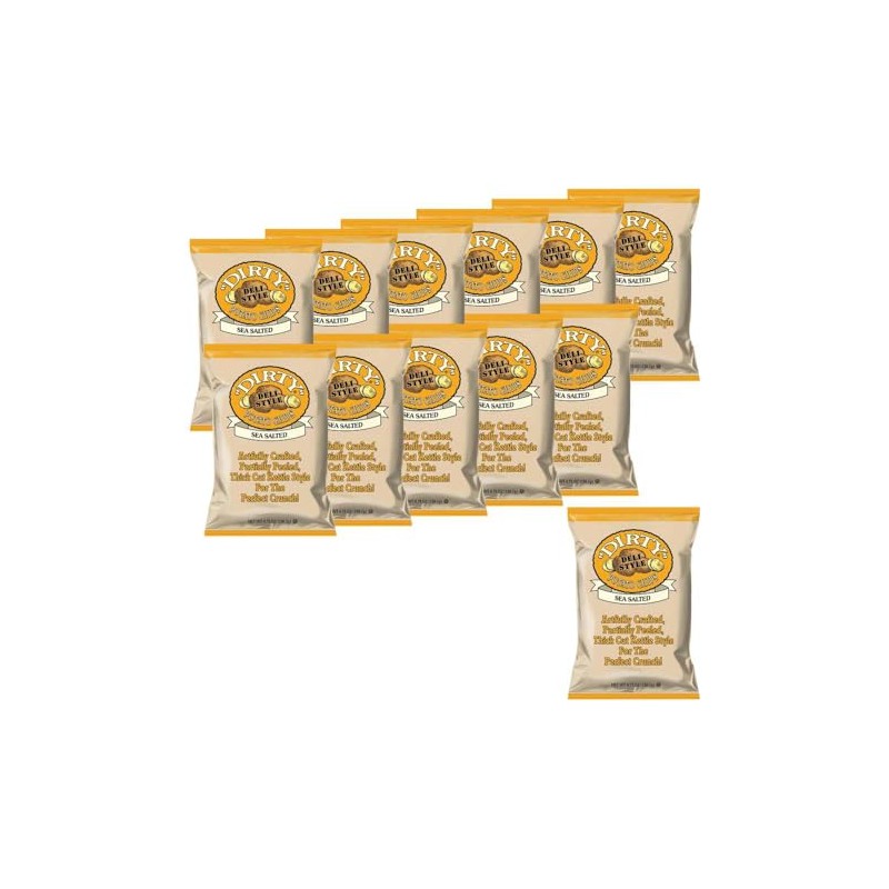 Dirty Kettle Chips Bag, Sea Salted, 4.75 oz., 12 Count