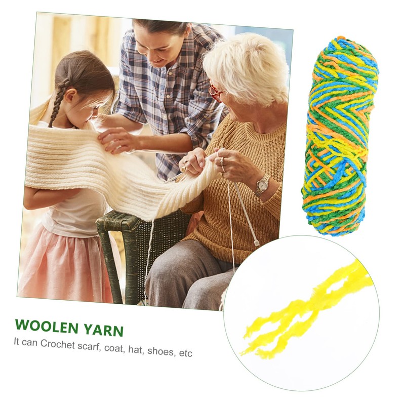 Hohopeti 1PC Woolen Yarn for DIY Knitting Projects Thicken Handcrafts