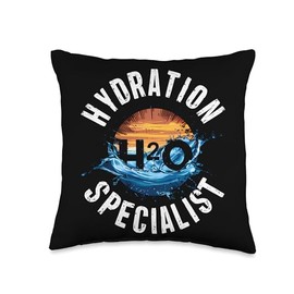 Hydration Specialist H2O Water Meme Waterboy Hydrated Homie Throw Pillow