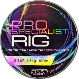 LAZER LINE Monofilament Fishing Line 100 m Diameter 0.167 mm Test 2.50 kg - Transparent Leader Line for Pike Zander Perch Trout Carp Rig - Monofilament Fishing Tendon - Nylon Thread Leader - Fishing