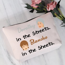JYTAPP Dorothy In The Streets Blanche In The Sheets Funny Golden Inspired s Cosmetic Bag TV Show Merchandise Gifts Makeup Bag Friendship Gift For Best Friend (beige-2)