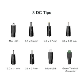DC/AC 24V 1A Power Supply Universal Switching Power Supply Adaptor with 8 DC Tips for CCTV Camera, Baby Monitor, Bluetooth Speaker, LED Strip Light and More, 3.2ft Power Cord