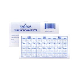 Checkbook Registers, 23-24-25 Calendars, for Personal Checkbook, Transactions Ledgers, Pack of 10