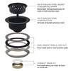 EADOT 3-1/2 Inch Matte Black All Stainless Steel Kitchen Sink