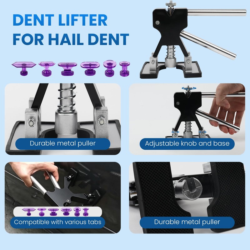 lootaan Paintless Dent Repair Kit, 154PCS Dent Puller kit,Dent Removal