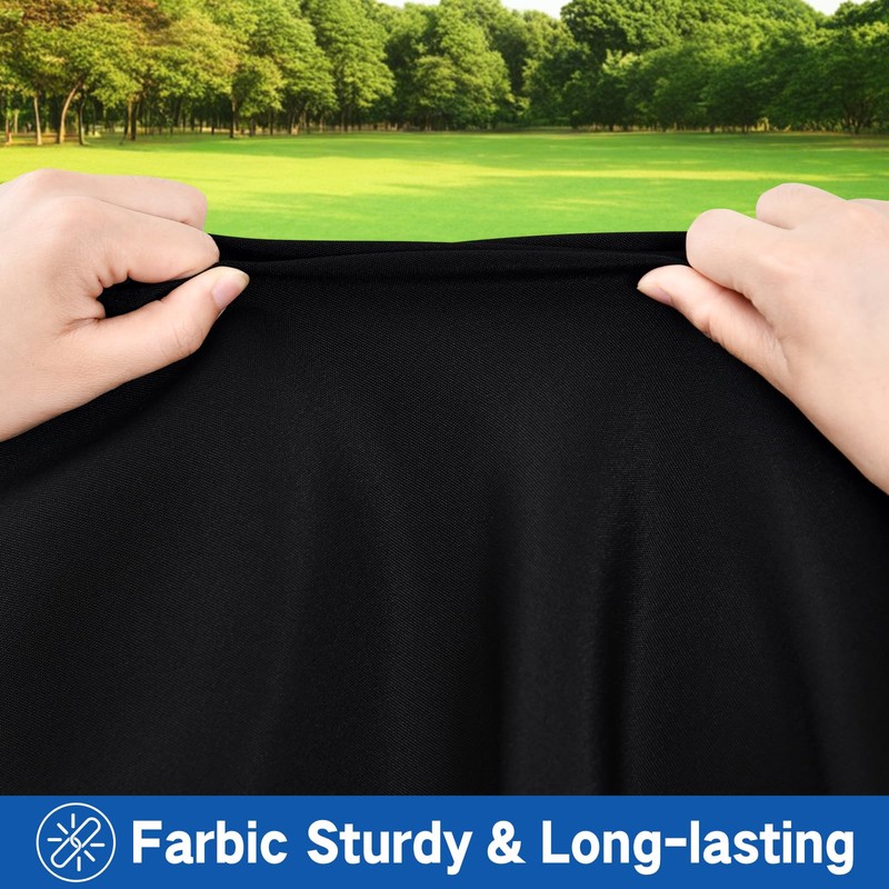 Nacuci Rectangle Elastic Fitted Tablecloth, Windproof Polyester Table Cover, Scratch