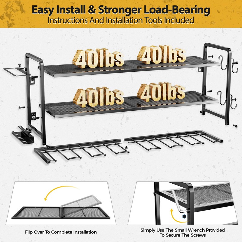LBT Power Tool Organizer Wall Mount Garage Tool Storage with