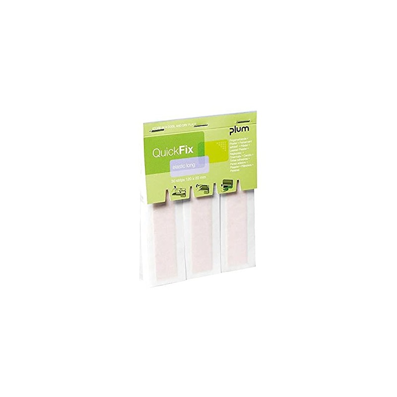 QuickFix Plasters elastic/textile long refill pack (30 plaster strips 120