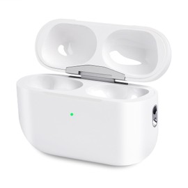 Airpod Charging Case Compatible for Airpods Pro 1&2 Generation - Wireless Charger Case Replacement with Bluetooth Pairing Sync Button, No Earbuds White