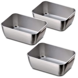 Shimomura Kihan 34051 Made in Japan Stackable Space-Saving Rectangular Tray, 3-Piece Set, Dishwasher Safe, Compact Rectangular Design, for Portioning Ingredients, Food Preparation, Cooking, Deep Type